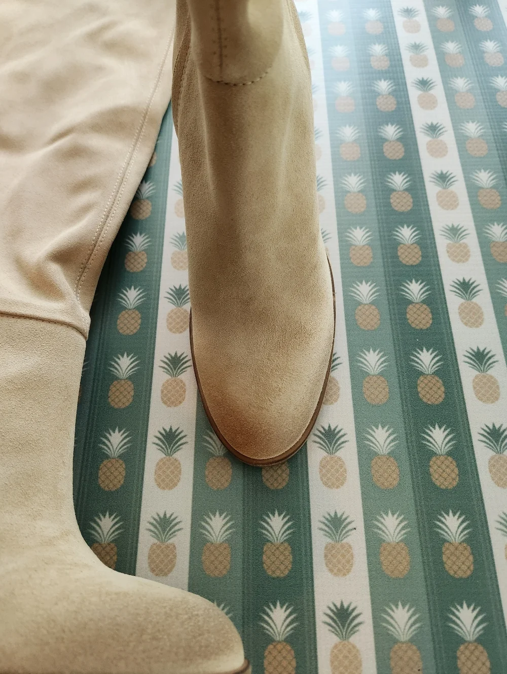 Free People Dakota Tall Beige Knee-High Boots